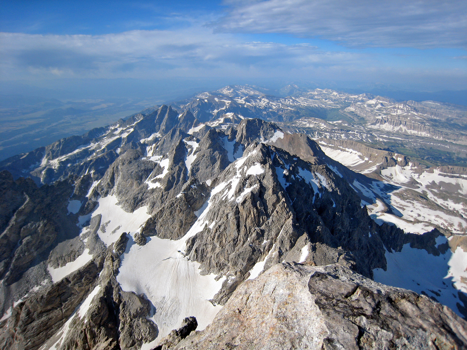 looking south down the Teton crest, Grand Teton National Park, Wyoming