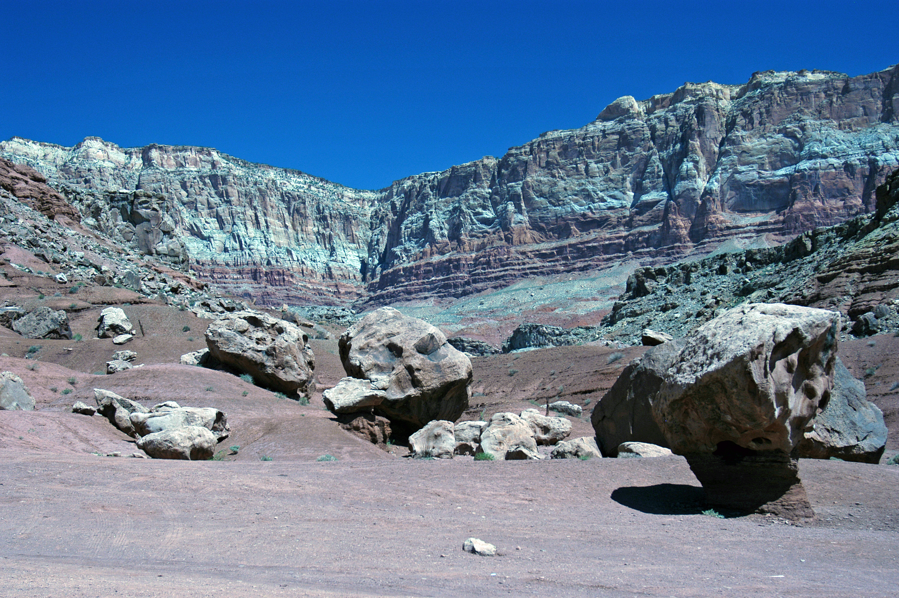 striated sandstone of Vermillion Cliffs, northern Arizona