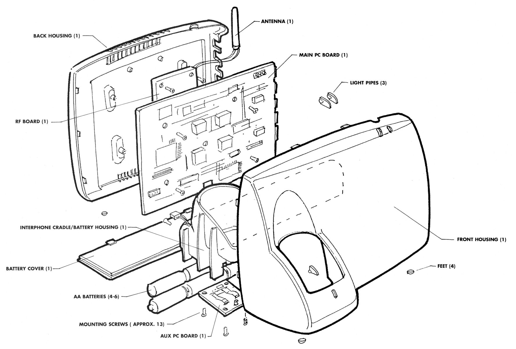 Exploded View Showing Internal Components